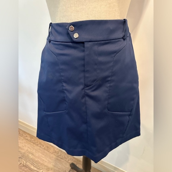 Ralph Lauren RLX  4 Way Stretch Skirt Skort Navy Blue Pocket Golf Tennis Sz 4 - Picture 4 of 8